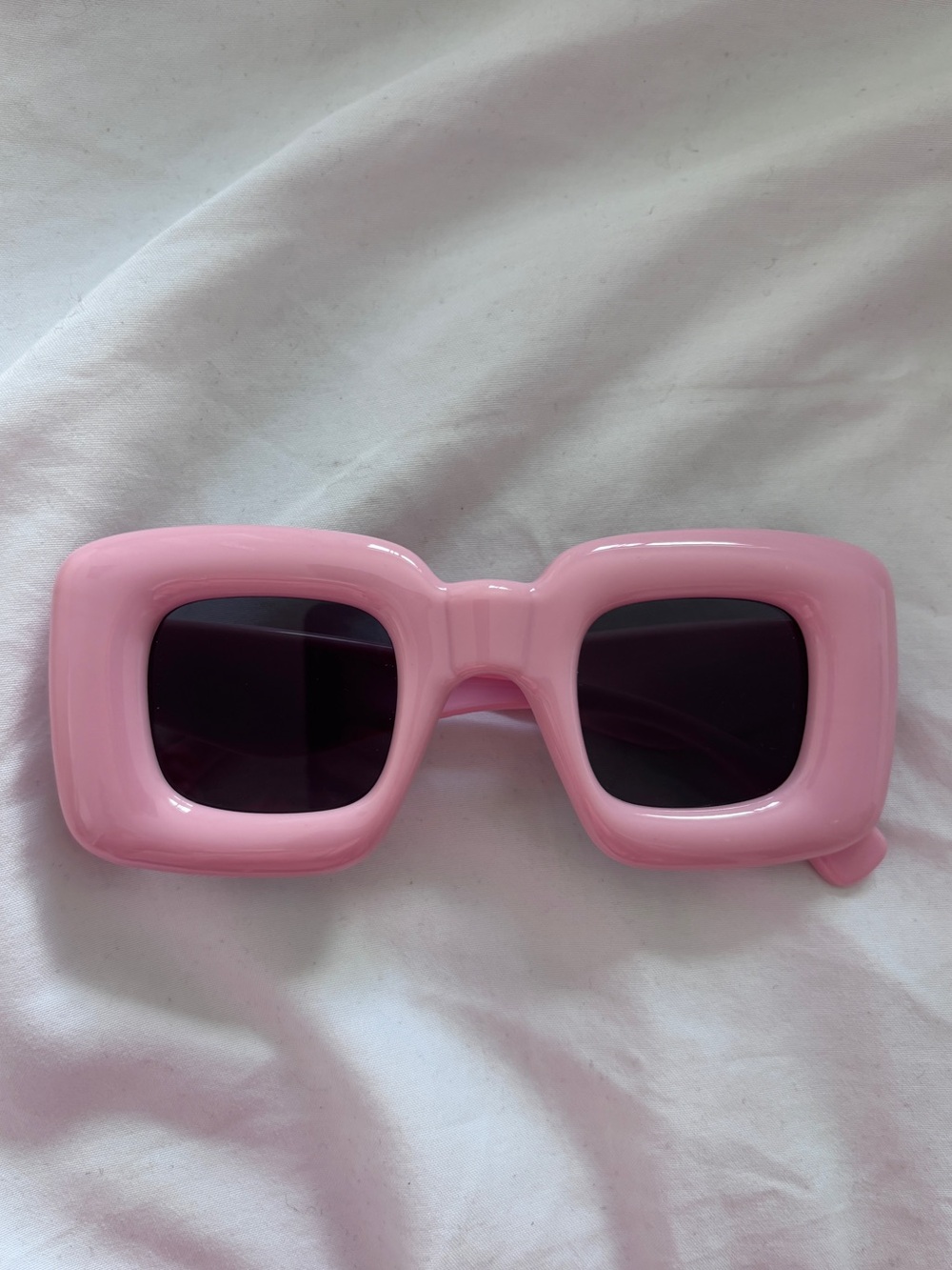 Pink Chunky Square Sunglasses